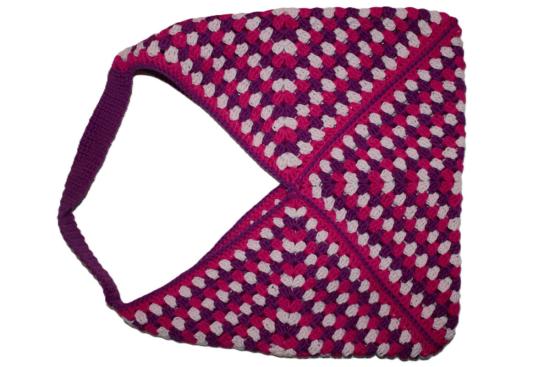 Granny Square Tasche lila, pink, hellrosa