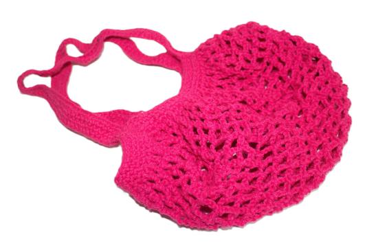 Gehäkelter pinker Beutel