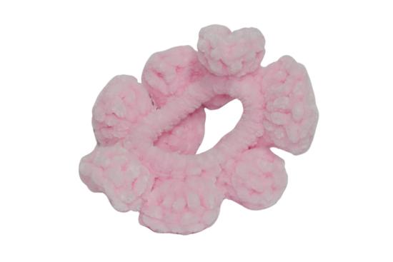 Handgehäkeltes Zopfgummi babyrosa